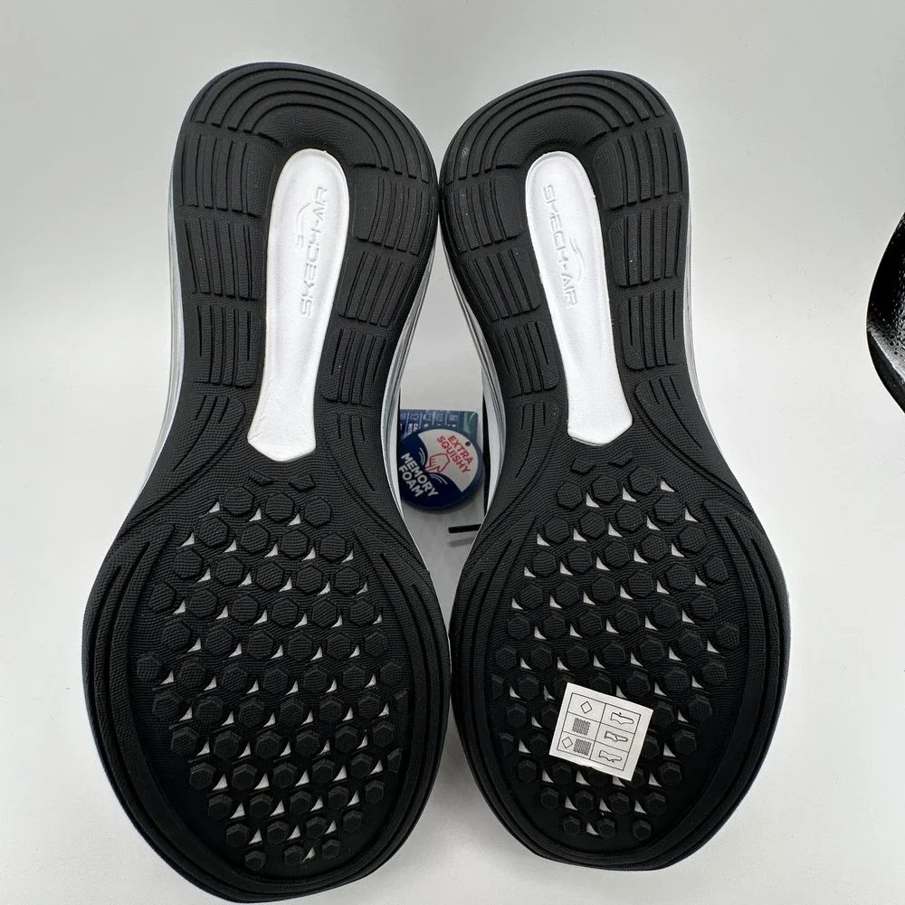 Skechers Skech-Air Element 2.0 Shoes Womens 8 Black White Hands Free Slip-in NEW
